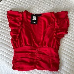 New with tags fashion nova red top!